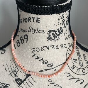 Angel Skin Coral Vintage Pink Single Strand Necklace